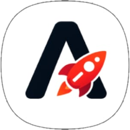 Logo de Affilent: una A con un cohete rojo